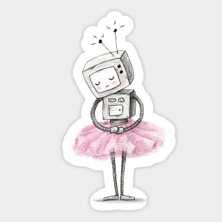 Ballerina robot Sticker